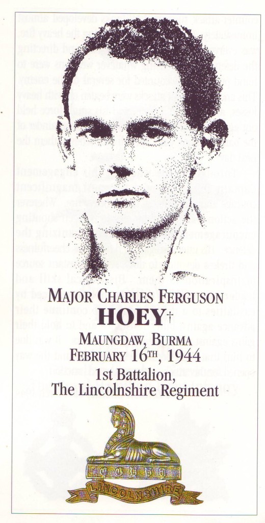 The Cowichan Valley's sole recipient of the vaunted Victoria Cross, Maj. Charles Hoey, who'd already earned the Military Medal. Both were awarded posthumously. 