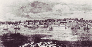 Victoria Harbour in the 1860s.