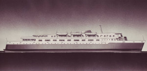 An artist's rendering of the new Black Ball ferry, Chinook.